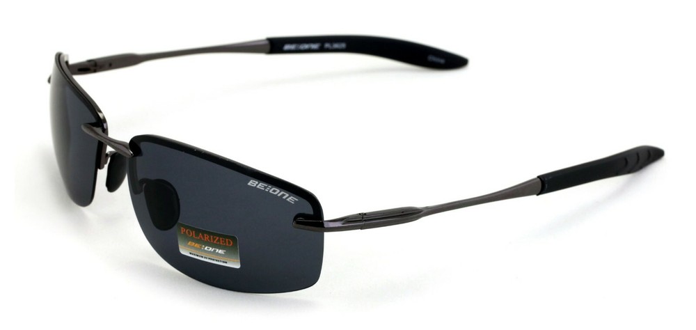 Men Rimless Polarized Rectangular Sunglasses – Extended Temple UV400 Protection