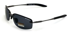 Men Rimless Polarized Rectangular Sunglasses – Extended Temple UV400 Protection