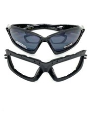 MOTORCYCLE BIKER Riding Driving Padded Protective SUN GLASSES Goggles Dark Lens
