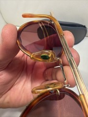 GIORGIO ARMANI Sunglasses Gold-Tone Brown Tortoiseshell Frame VTG SEE DETAILS