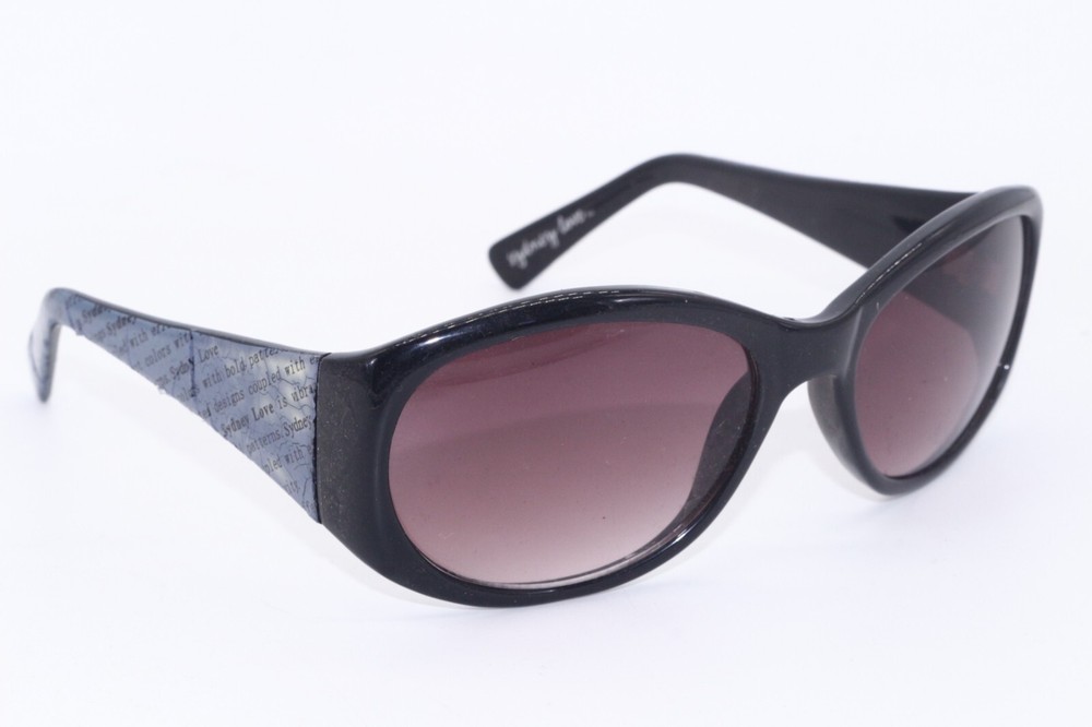 SYDNEY LOVE SL01 BLACK WRAP GRADIENT AUTHENTIC DESIGNER FRAMES SUNGLASSES 59-18