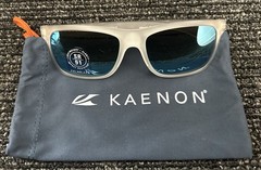 Kaenon Clarke Polarized Sunglasses Matte Black Ultra Pacific Blue Mirror