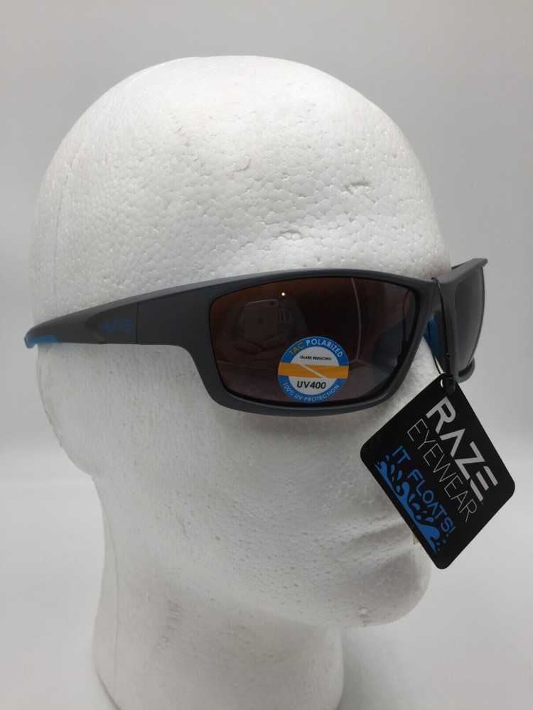RAZE Eyewear Shades,Sunglasses,UV 400,Blue & Gray,Floats,Adult Size,New W/ Tags