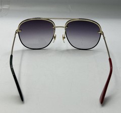 AUTHENTIC GUCCI SUNGLASSES 62-16-145 GG0227S 001 GOLD /GRAY LENSES MADE IN ITALY