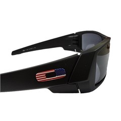 Oakley Men’s Gascan Rectangular Sunglasses – Matte Black/ Grey + Eyewear Leash