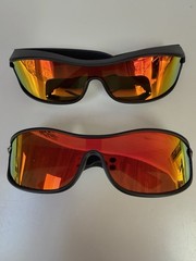Battle Vision Z22-1222 Sunglasses Black Polarized Wrap