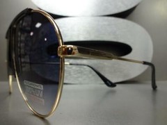 Mens Women CLASSIC VINTAGE RETRO Style SUNGLASSES Gold Metal Frame Gradient Lens