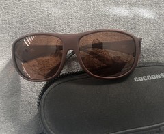 Cocoons Fitovers Burgundy Sunglasses Brown Polarized Lenses Size Large
