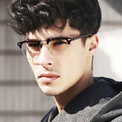 WOMEN/MEN Fashion Club Style Glasses Clear Lens Half Frame Retro Nerd Eyewear