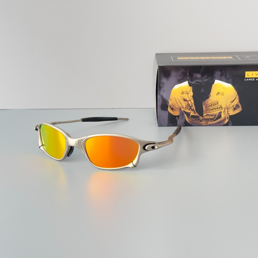 Oakley X-Metal Juliet Silver Frame Red Iridium Polarized Sunglasses With Box
