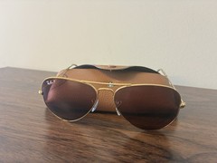 Ray-Ban RB3025 Aviator Gradient Sunglasses Gold/ Light Brown Gradient 58mm