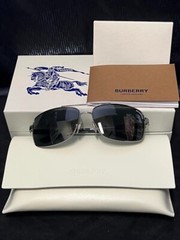 BURBERRY SUNGLASSES BE3074 100387 GUNMETAL FRAME GREY LENS 135mm
