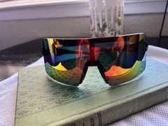 Omekol Black Orange Sport Polarized Shield Cycling Running Baseball Sunglasses