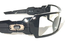 NEW Oakley OIL RIG Polished Black GALAXY Clear Lens Sunglass 9081