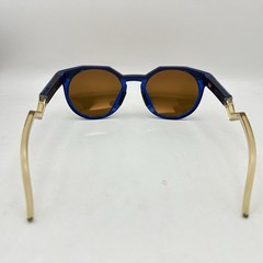 Oakley Mens HSTN Mybappe Series Irregular Polarized Mirror Sunglasses Navy/Gold