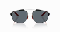 Ray Ban RB3789M SCUDERIA FERRARI Polished BLACK/RED Sunglasses