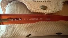 New $219 Bajio Chalem Sunglasses Polarized Poly Nylon Frame Shades Orange Green
