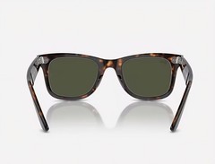 Ray-Ban RB2140 902 50-22 Wayfarer Green Lenses Unisex Sunglasses Tortoiseshell