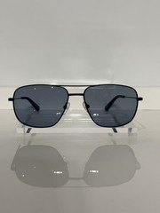 BMW BS0026 02M Black Stainless Steel Metal Polarized Blue Unisex Sunglasses