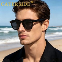 CATERSIDE Fashion Men Sunglasses Small Frame Square Personalized Design Sun