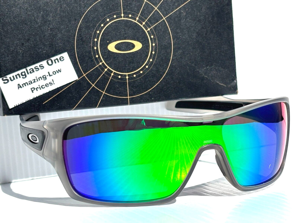 NEW Oakley TURBINE ROTOR Matte Grey POLARIZED Galaxy Jade Lens Sunglass 9307