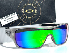 NEW Oakley TURBINE ROTOR Matte Grey POLARIZED Galaxy Jade Lens Sunglass 9307