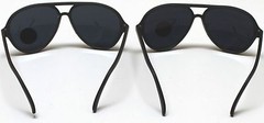 Aviator Sunglasses w Nylon Frames Super Dark Blue Lens Black or Brown Frame