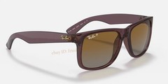 Ray-Ban Justin RB4165 Sunglasses Transparent Dark Brown Polarized Gradient 54MM
