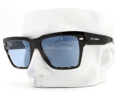 Dolce Gabbana Sunglasses DG 4431 3403/1U Glossy Black Havana Gray Blue with Case