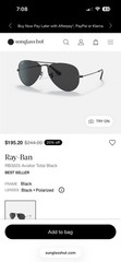 Ray-Ban RB3025 002/58 Aviator Classic Black Sunglasses