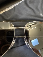 Cartier CT0110S 011 Pilot Aviator Sunglasses Ruthenium Gray 60-14 New Box