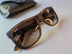 Ray-Ban Justin Nylon Frame Brown Gradient Lens Unisex Sunglasses RB4165 & Case