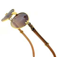 Modern Stylish Sexy Round Mens Womens Very Light Tint Frameless Sun Glasses