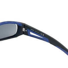 PRADA 02Y Linea Rossa TUNING IMPAVID Sunglass Black Blue Mirror Wrap PS02YS 02YS