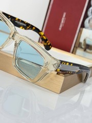 RARE! Jacques Marie Mage Walker Sunglasses Clear Acetate Blue Lenses Japan