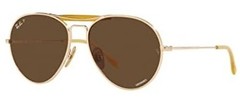 🔥 RAY-BAN Pilot TITANIUM POLAR CHROMANCE Round Sunglasses – RB8063 M 55-16mm