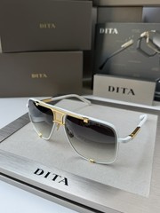 DITA MACH FIVE DRX 2087-J Matte White Yellow Gold Grey Gradient Lens Sunglasses