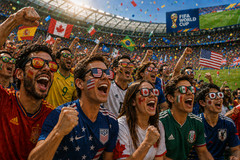 2 Pairs of National Flag Sunglasses World Cup 2026 Olympics Party Shades