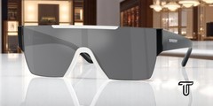 BURBERRY BE4291 40496G White Grey Mirror Black 38 mm Men’s Sunglasses