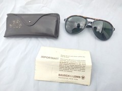 Vintage B and L Ray Ban Tortoise Aviator Sunglasses Style AL 1567 France Type A
