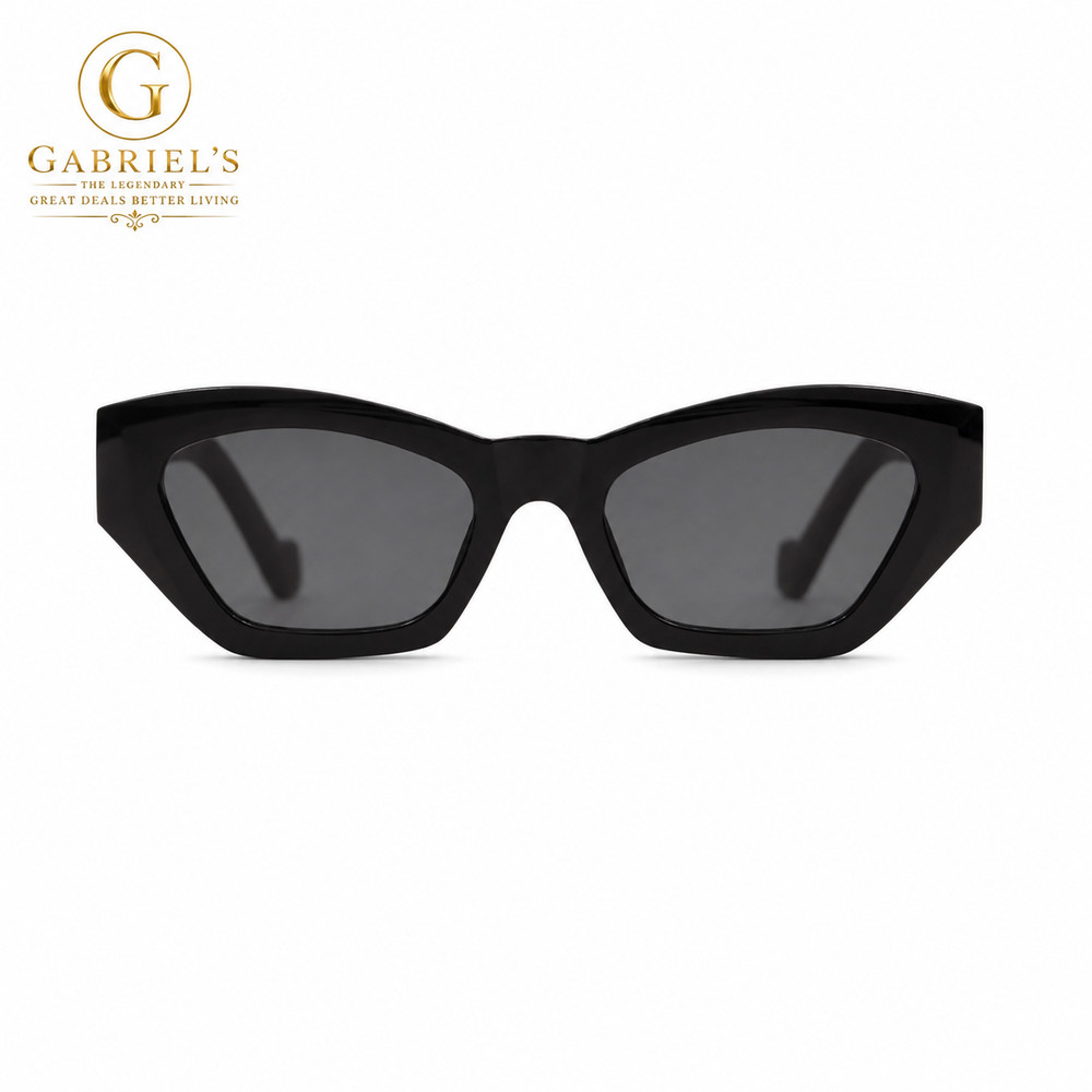 Retro Black Cat Eye Square Sunglasses UV400 Thick Frame Fashion Shades Unisex