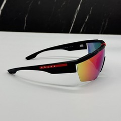 Prada Linea Rossa PS03XS DG008F Men Black Multicolor Sport Sunglasses Authentic