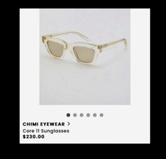 Chimi Polarized Sunglasses #11 in Light Yellow. New in Box. Retail- $230