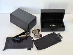 OAKLEY PIT BOSS 03-304 POLISHED BLACK GUNMETAL VR28 IRIDIUM POLARIZED SUNGLASSES
