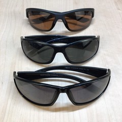 Lot of 3 Men’s Sunglasses Piranha Foster Grant Basic Plastic Black Dad
