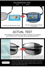 Classic Polarized Photochromic Sunglasses Driving Photosensitive Glasses B2444