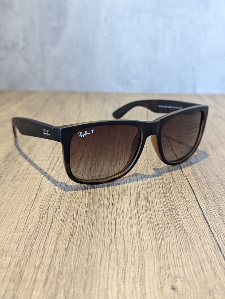 Ray-Ban Polarised Sunglasses JUSTIN MATTE HAVANA RB4165 865/T5 – 54mm