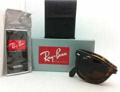 Ray-Ban Sunglasses FOLDING WAYFARER RB 4105 710 50-22 Tortoise with Brown Lenses