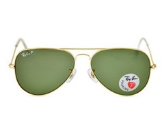 Ray-Ban Sunglasses RB3025 Aviator Classic 58mm Gold Frame Polarized Green Lens
