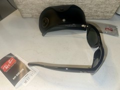 Ray-Ban RB4216 Wrap Sunglasses Black Frame Green Tinted Lenses 135mm Case